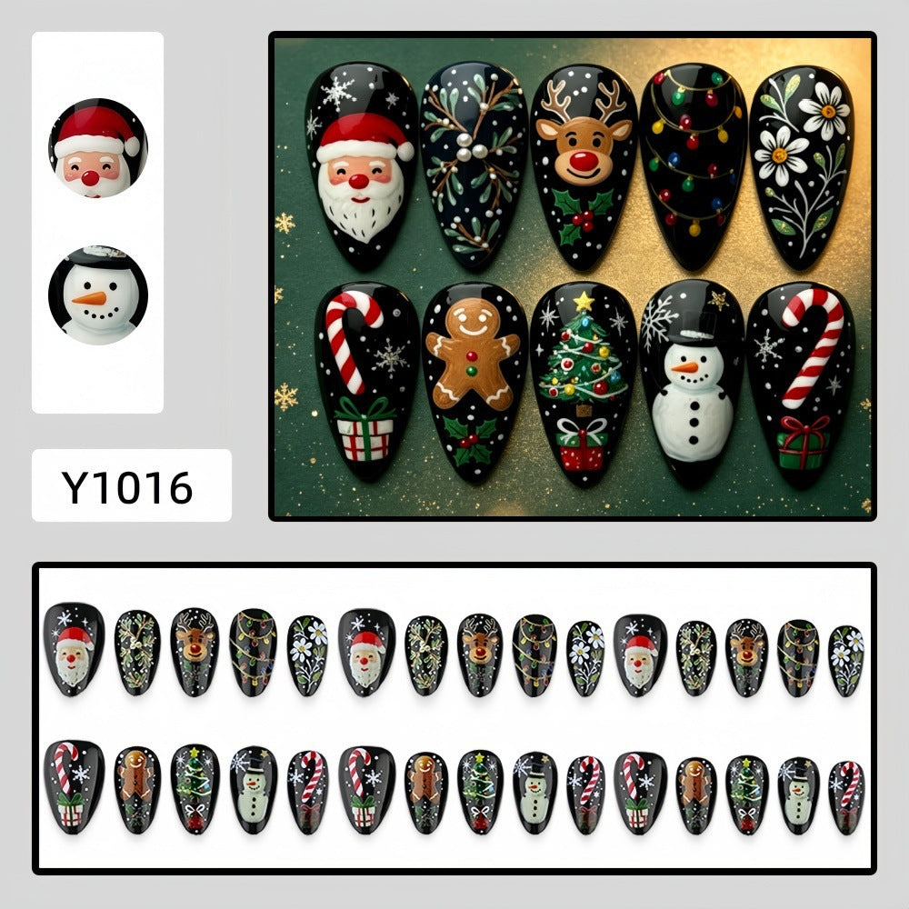 Artificial Nail Set with Christmas Motifs Acalora