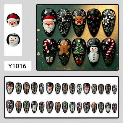 Artificial Nail Set with Christmas Motifs Acalora