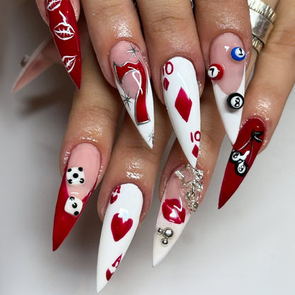 Whimsical Holiday Themed Press-On Nail Set Acalora