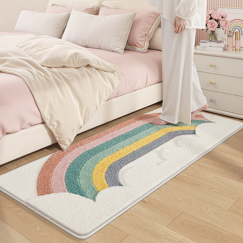Textured Rainbow Bath Rug