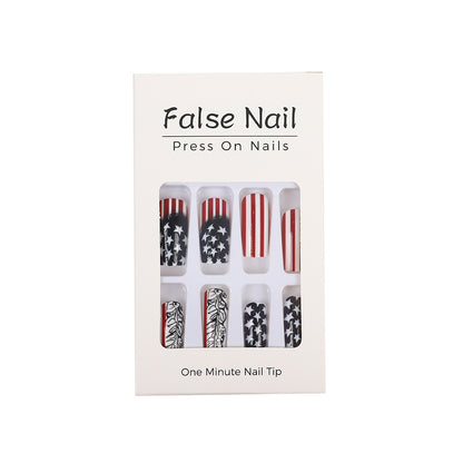Creative artificial nails with patriotic design Acalora
