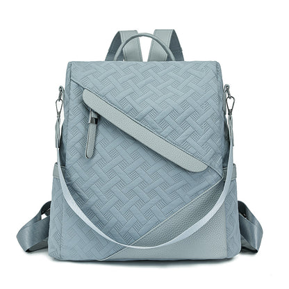 Elegant Textured Leather Backpack Acalora