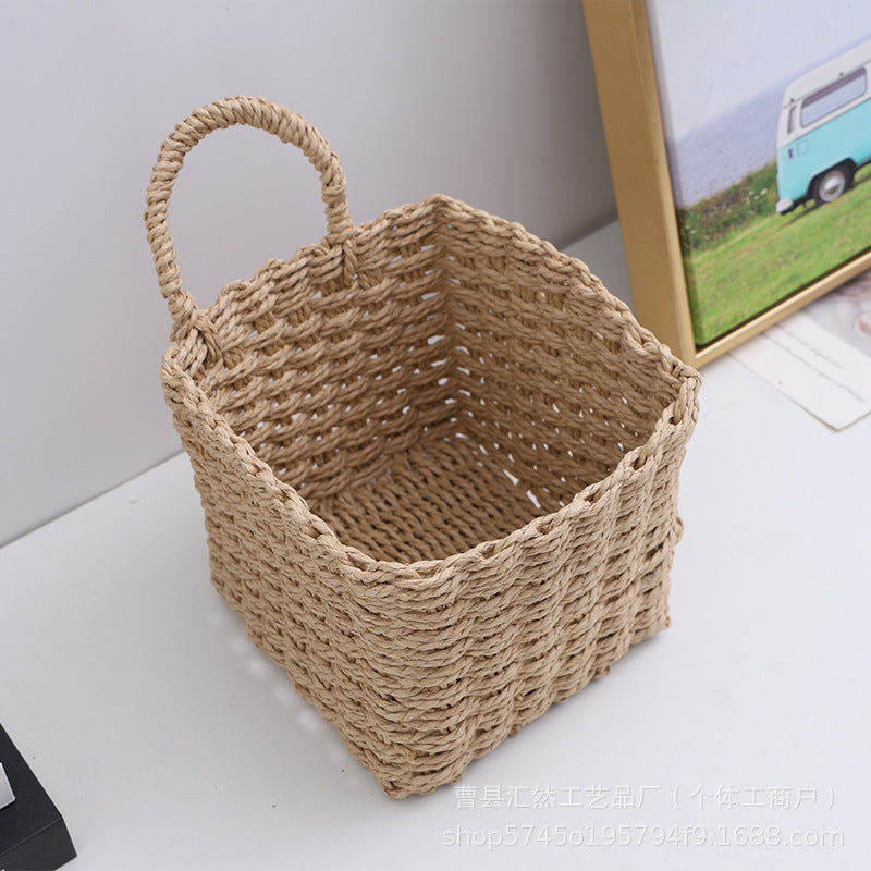 Natural Fiber Handwoven Storage Basket Acalora
