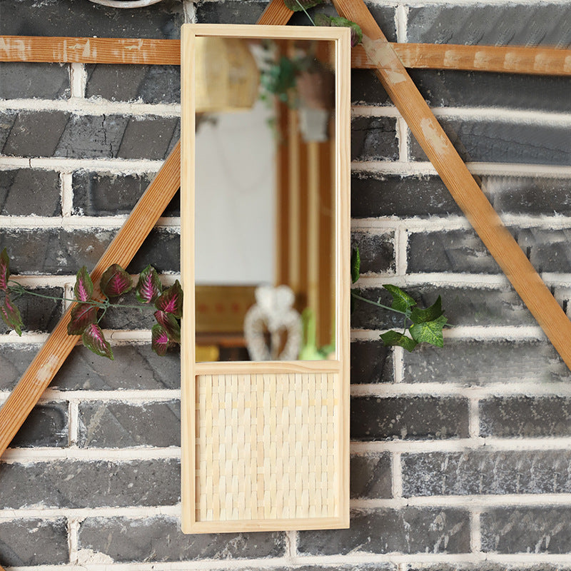 Decorative Wall Mirror Made of Rattan Acalora