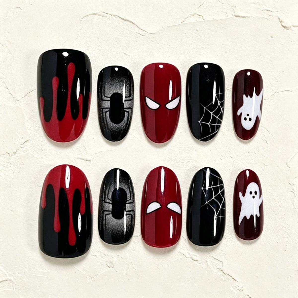 Halloween Themed Press-On Nail Art Set Acalora
