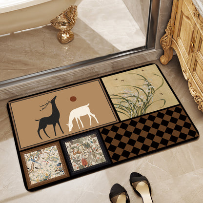 Non-Slip Abstract Design Bath Mat Acalora