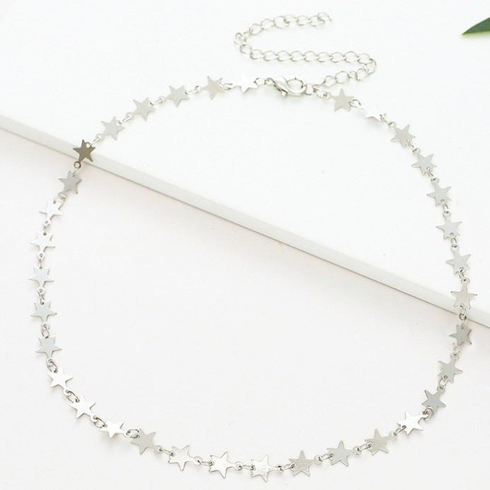 Star Motif Chain Necklace Acalora