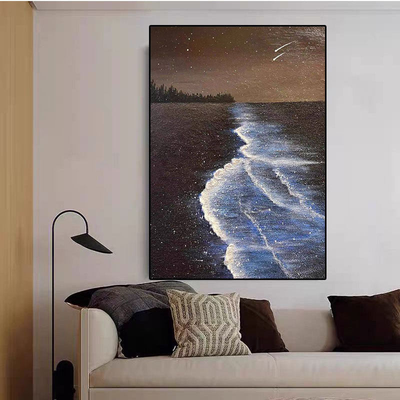 Ocean Waves Textured Canvas Art