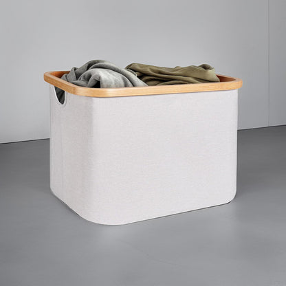 Trendy storage basket with bamboo frame Acalora