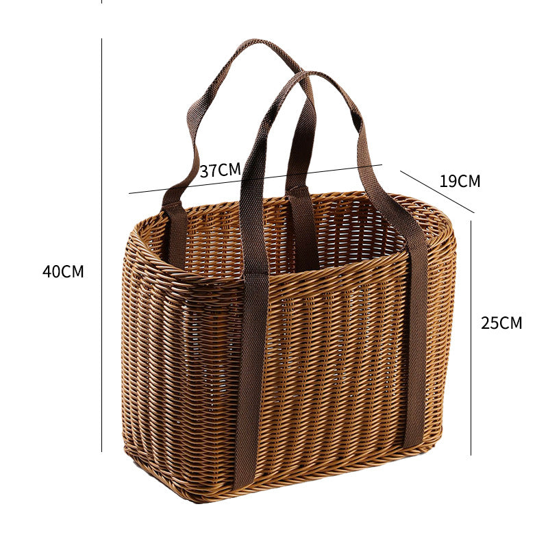 Unisex Hand-woven Shopping Basket with two Handles Brehn