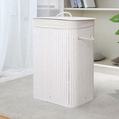 High-quality bamboo laundry container with lid Acalora