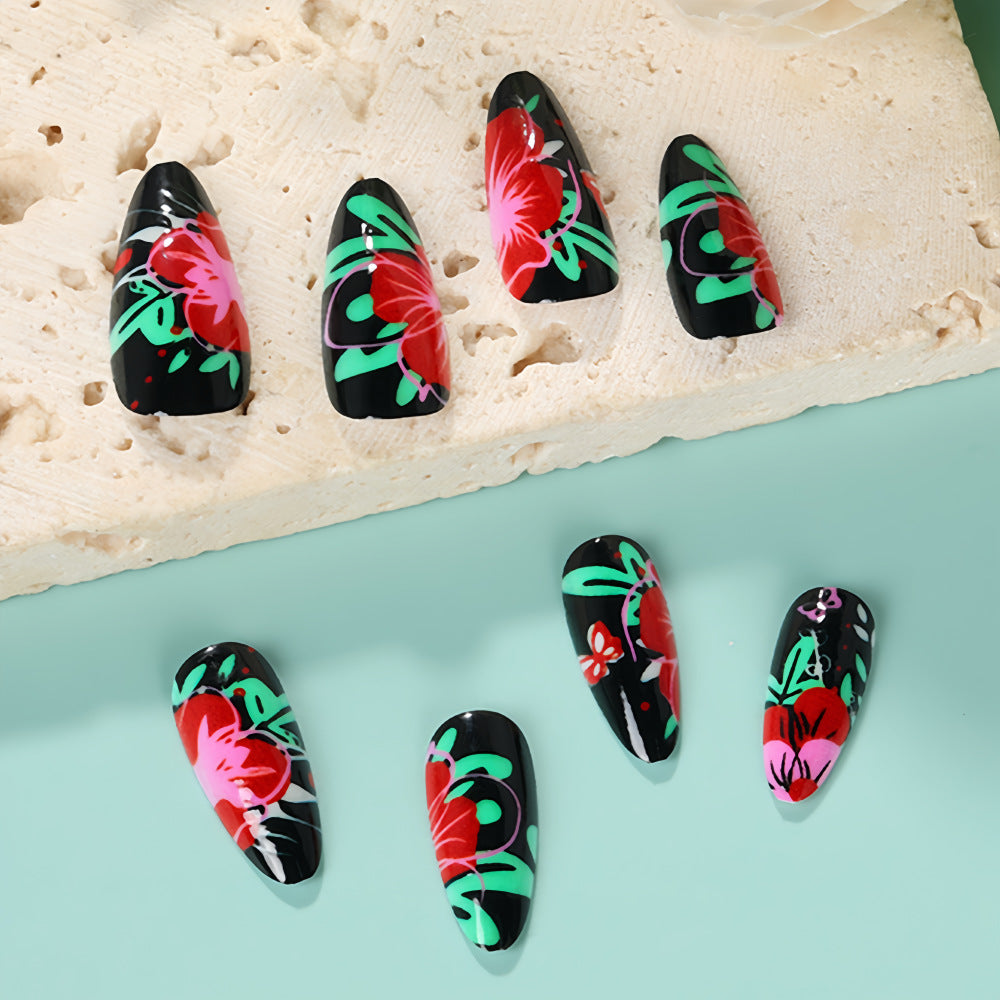 Artificial nails with floral designs Acalora
