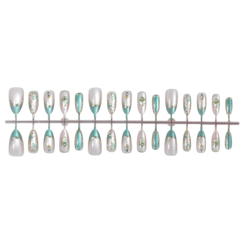 Decorative Floral Art Press-On Nail Set Acalora