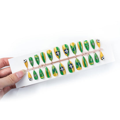 Glamorous Sporty Artificial Nail Set Acalora