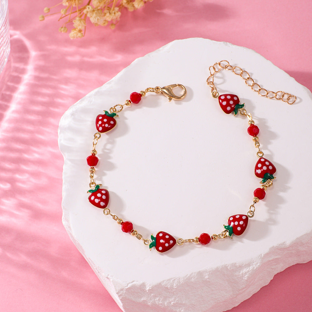 Strawberry Charm Bracelet Acalora