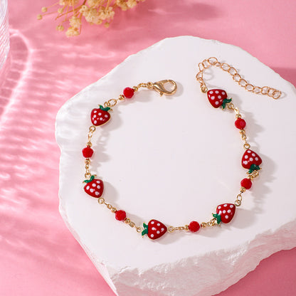 Strawberry Charm Bracelet Acalora