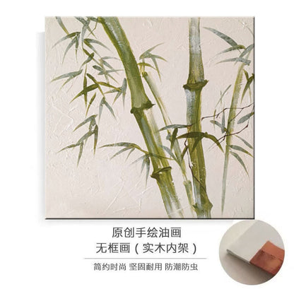 Bamboo-Inspired Textured Canvas Artwork