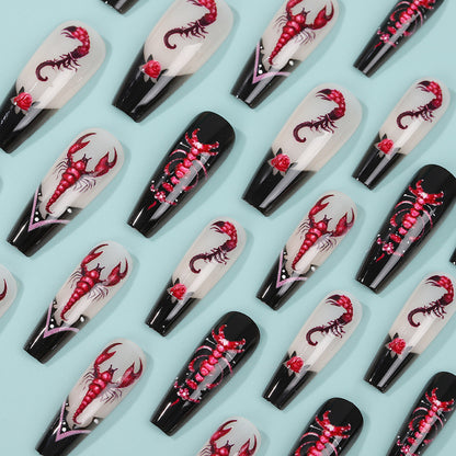 Creative artificial nails in spooky design Acalora