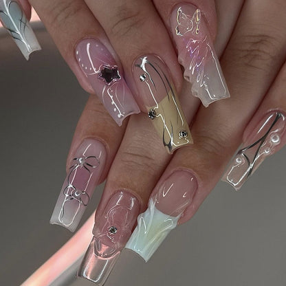Gradient Press-On Nail Art Set Acalora