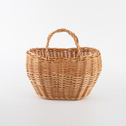 Storage basket made of natural wickerwork