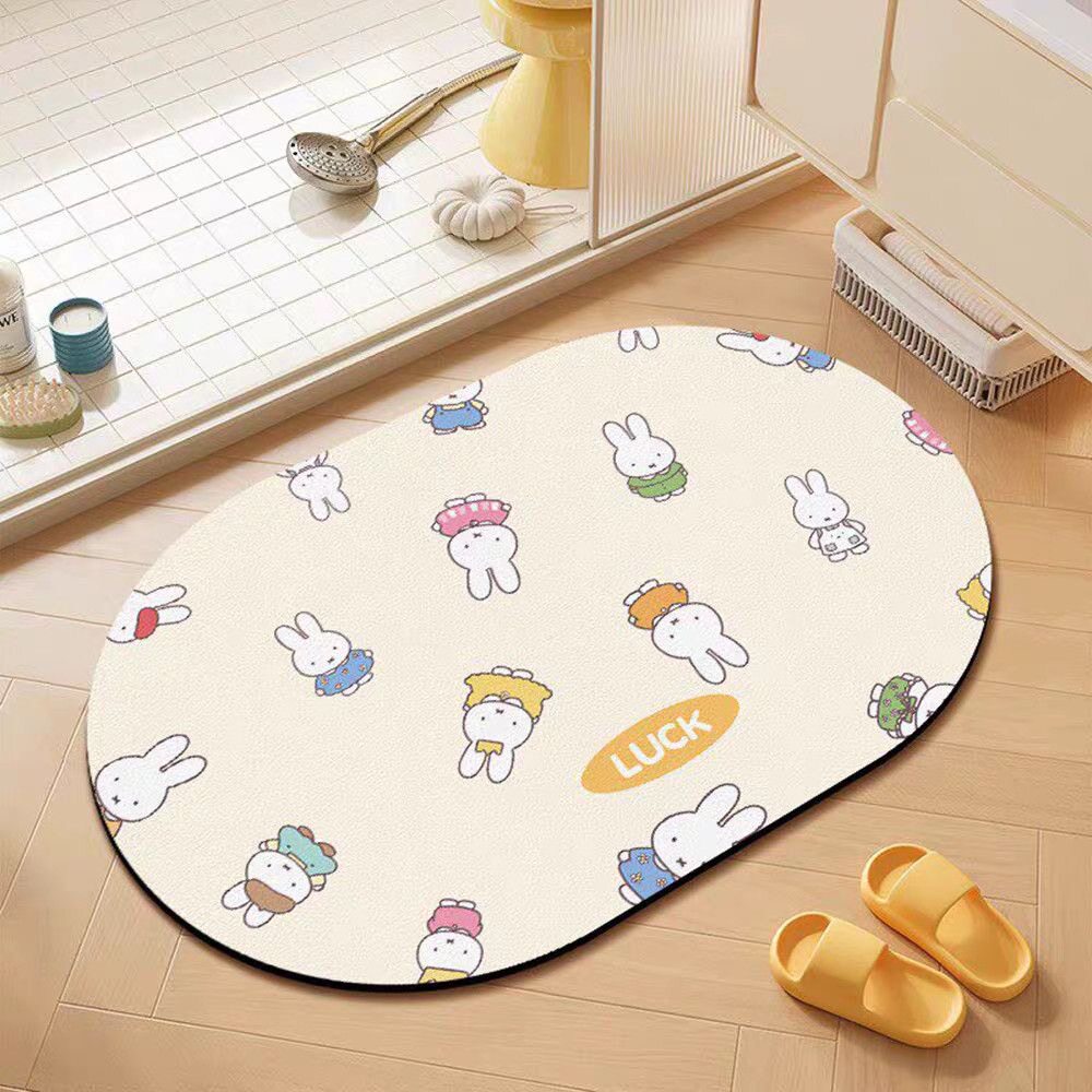 Cartoon Bunny Absorbent Bath Mat