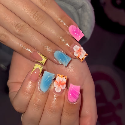 Floral Art Press-On Nails Acalora