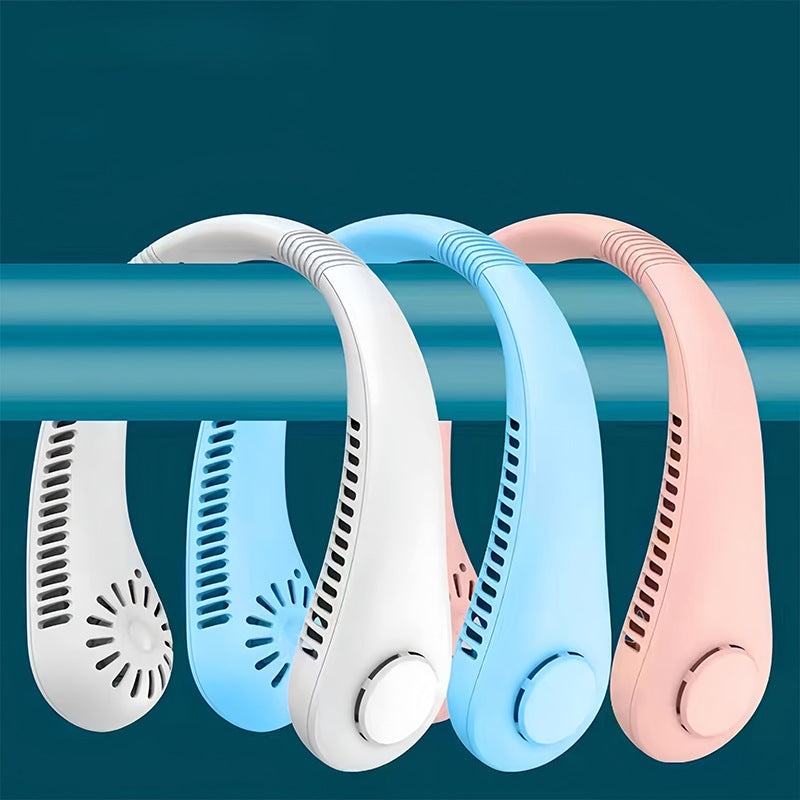 Cooling Hands-Free Wearable Neck Fan with Brushless Motors and USB-C Rechargeable Skanto