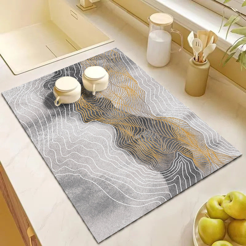 Abstract Geometric Kitchen Mat Acalora