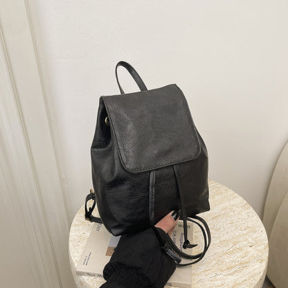 Cute Cat-Themed Faux Leather Backpack Acalora