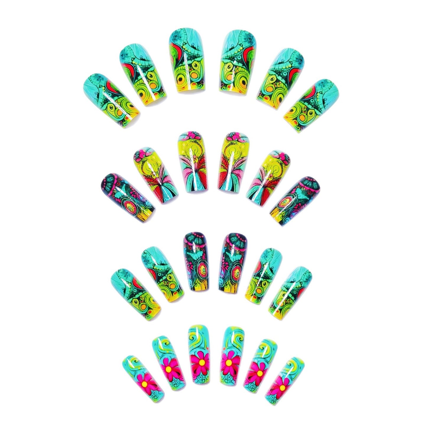 3D Artistic Floral Nail Art Acalora