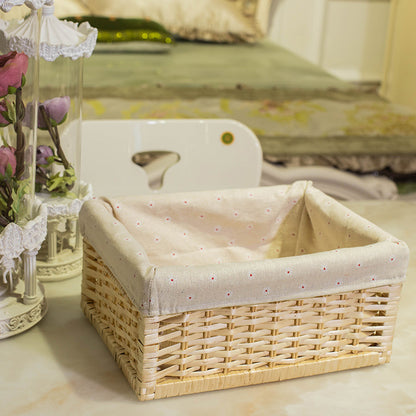 Storage basket with removable fabric cover