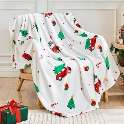 BowLift | Flannel Christmas Blanket Soft Pink Christmas Blanket