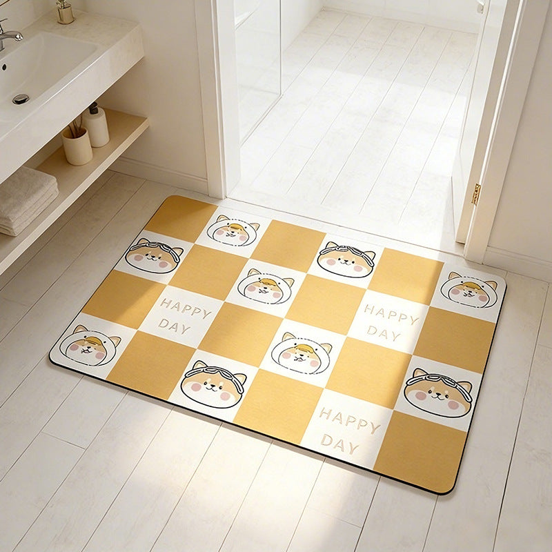 Cute Cartoon Pet-Themed Bath Mat Acalora