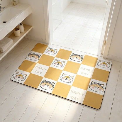 Cute Cartoon Pet-Themed Bath Mat Acalora