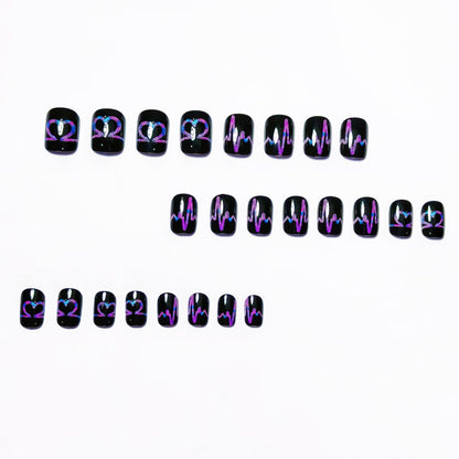 Heartbeat-Themed Nail Art Acalora