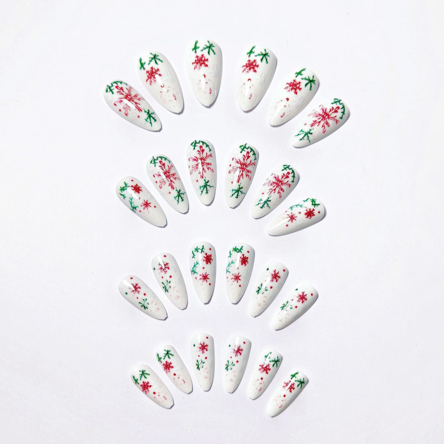 Artistic Snowflake Design Nail Art Acalora
