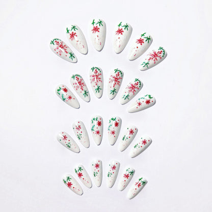 Artistic Snowflake Design Nail Art Acalora