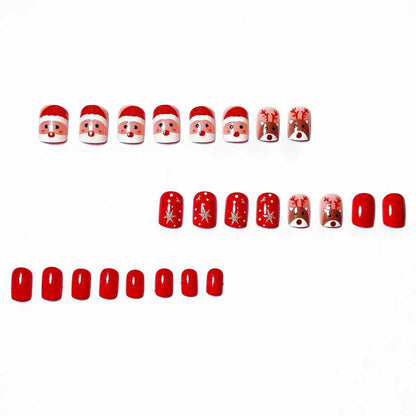 Festive 3D Reindeer and Santa Nail Art Acalora