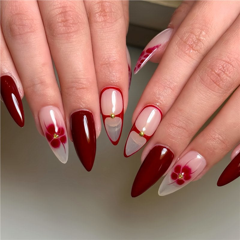 Elegant Stiletto Press-On Nail Design Acalora