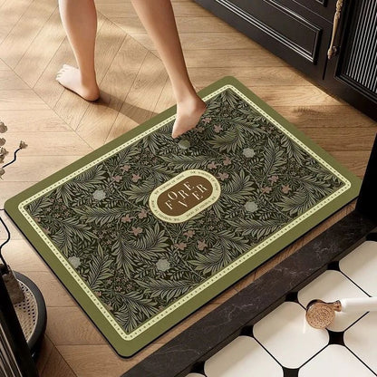 Luxurious Floral Memory Foam Bath Mat