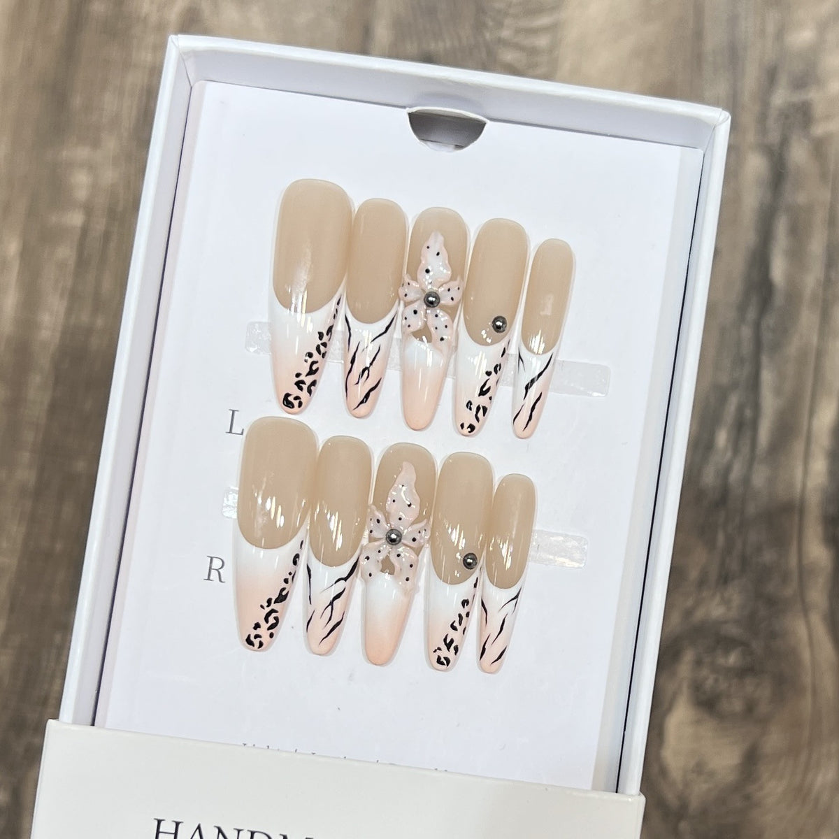 Artistic Stiletto Nail Art Set with Elegant Decorative Elements Acalora
