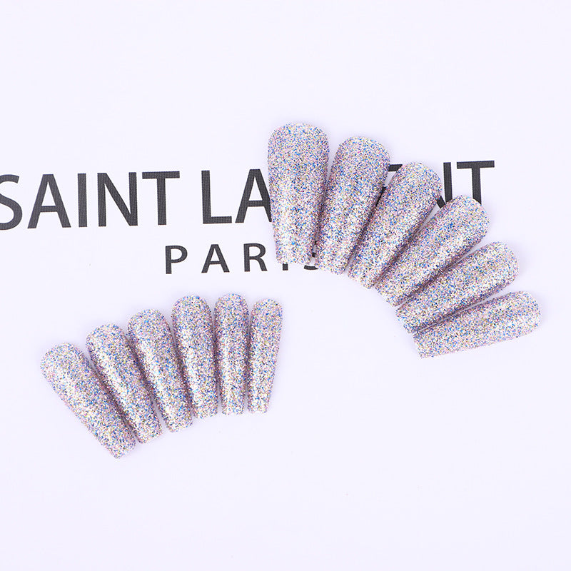 High-quality artificial nails with glitter effects Acalora