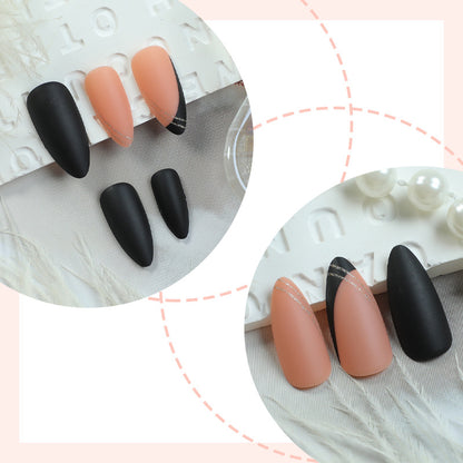 Elegant Press-On Nail Set with Matte and Glossy Finish Acalora
