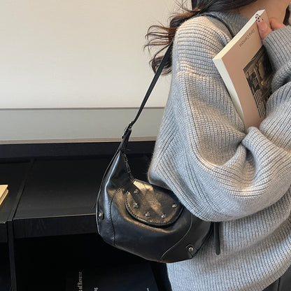 Stylish Leather Hobo Bag Acalora