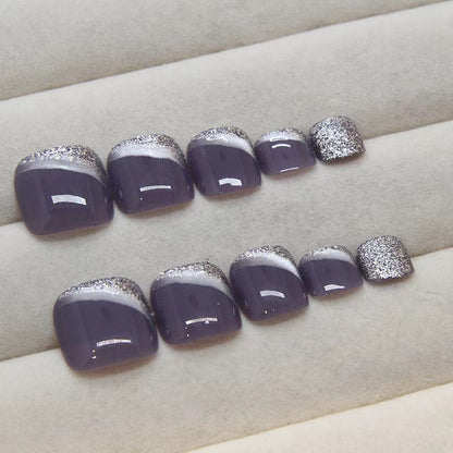 Artificial nails with elegant glitter finish Acalora
