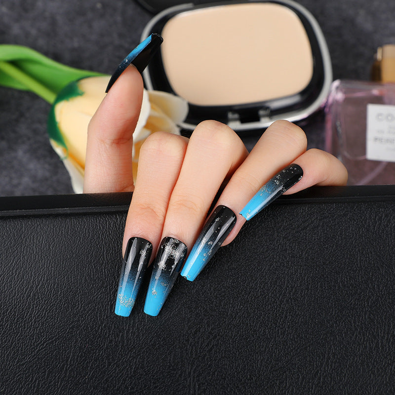 Elegant artificial nails with gold accents Acalora