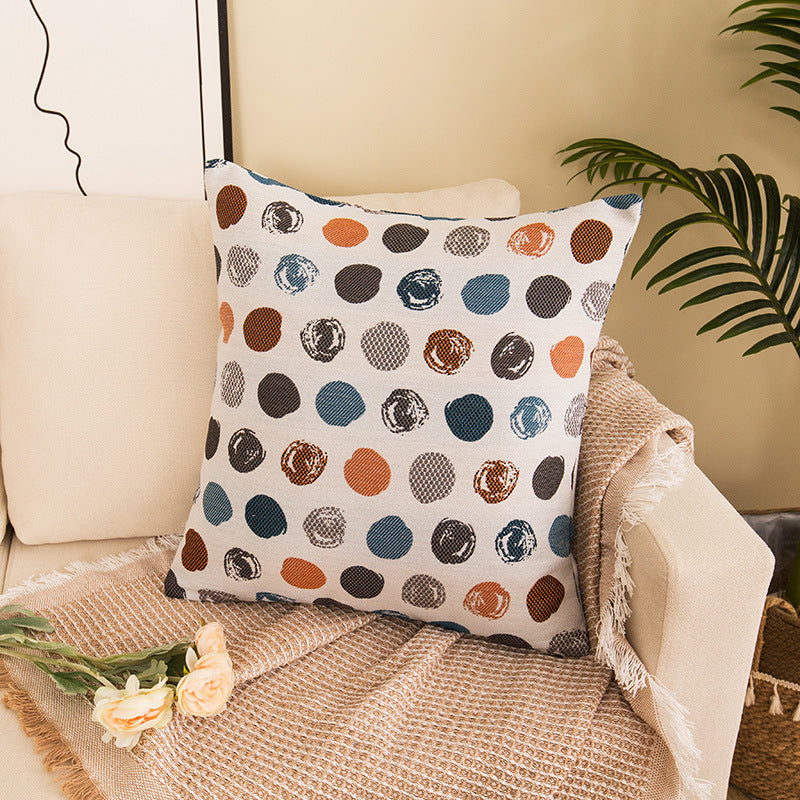 Decorative Dot Print Throw Pillow