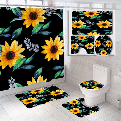 Floral Theme Bathroom Décor Set