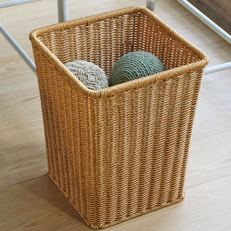 Rectangular Handwoven Wicker Waste Bin Bowlift