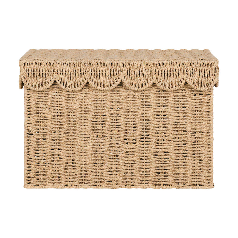 Decorative Woven Storage Chest with Lid Acalora